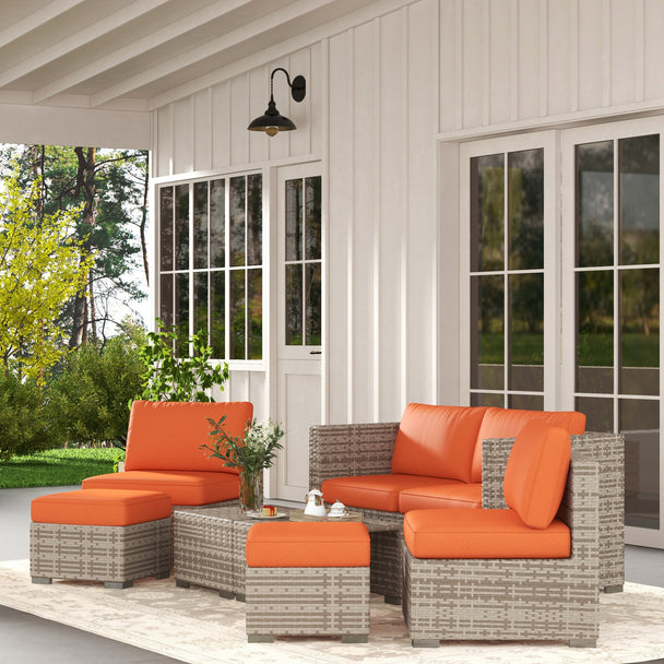 8-piece rattan corner sofa set – image 2