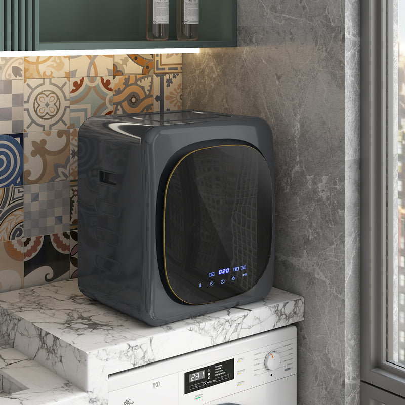 Compact tumble dryer in grey – image 2