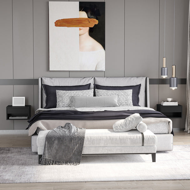 Compact floating black bedside tables – image 2