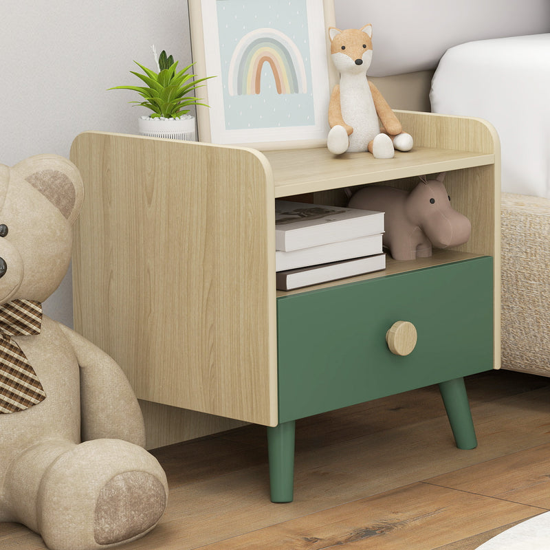 Green kids bedside table – image 9