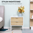 White & oak bedside table – image 4