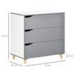 Grey 3-drawer chest – image 3