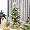 60 cm snowy tabletop tree with pine cones – image 10