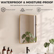 HOMCOM 50.8 x 11.6 x 71 cm Bathroom Mirror Cabinet, Wall Cabinet with Adjustable Shelves, Wall-Mounted or Recessed – view 7