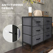 Black 6-drawer fabric chest – image 5