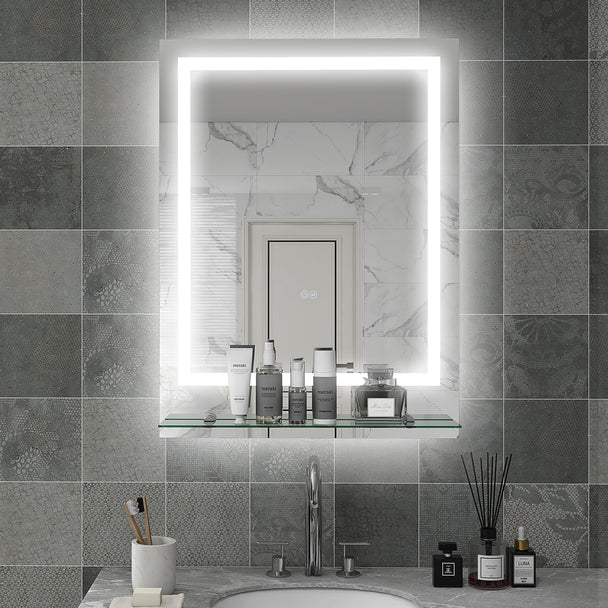 LED bathroom mirror with shelf – image 2
