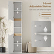 Tall slim 2-door bathroom cabinet – image 5