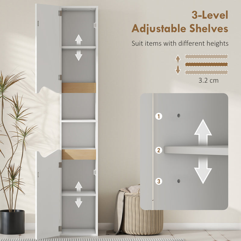 Tall slim 2-door bathroom cabinet – image 5