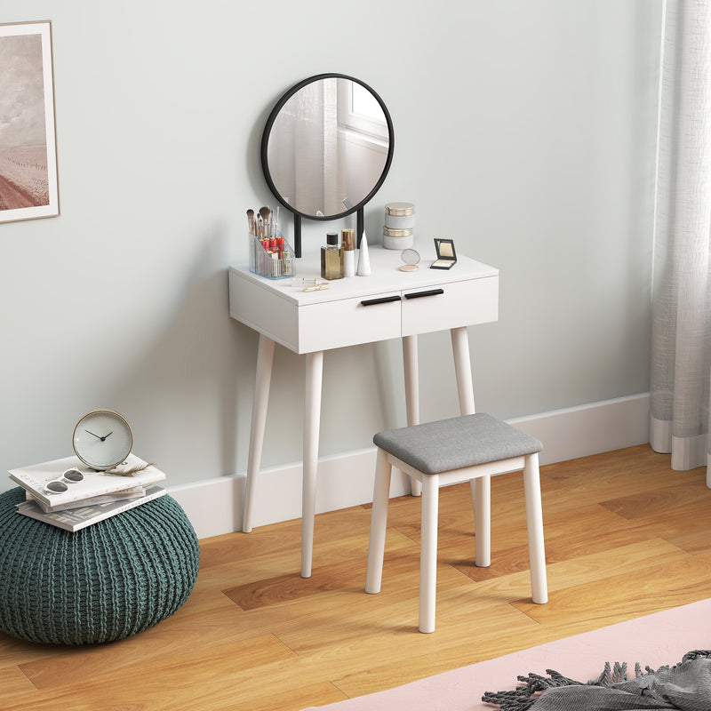 60 cm round mirror dressing table set – image 8