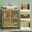 Black bamboo under sink cabinet – image 7