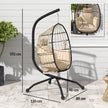 Khaki rope egg chair – image 3
