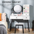 White dressing table with side shelves – image 4