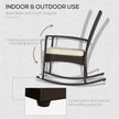 Brown rattan rocking chair – image 7