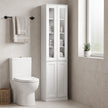 White tall bathroom cabinet – image 9