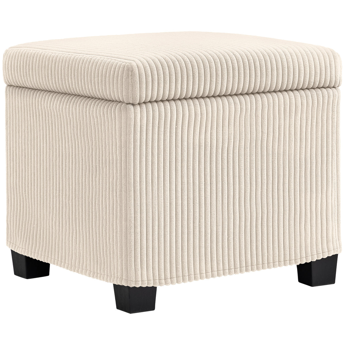 30L Corduroy Storage Ottoman – Beige