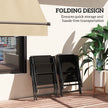 Outsunny Set of Four Folding Outdoor Chairs - Black – view 5