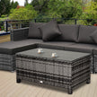 Mixed grey rattan coffee table – image 9