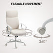 HOMCOM Fabric High Back Office Chair - Cream White – view 6