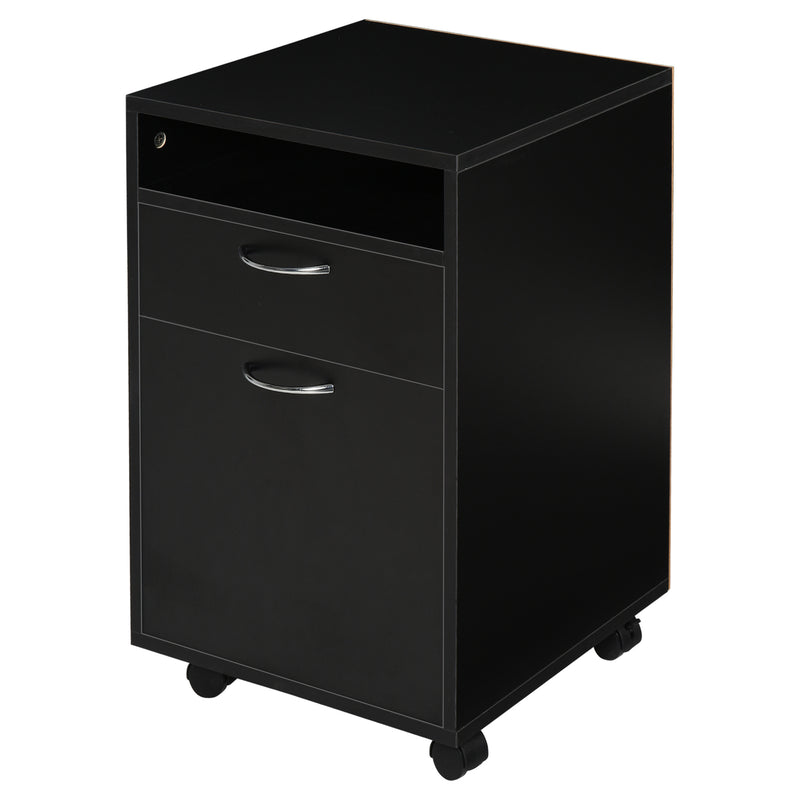 Mobile filing cabinet with open shelf – image 10