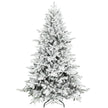 6ft wide snow-flocked artificial Christmas tree with realistic moulded tips