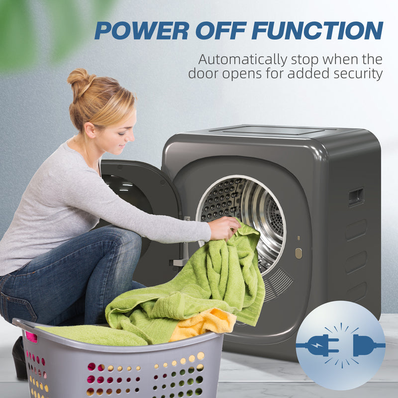 Compact tumble dryer in grey – image 7