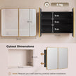 HOMCOM 76.2 x 11.6 x 61 cm Bathroom Mirror Cabinet, Wall Cabinet with Adjustable Shelves, Wall-Mounted or Recessed – view 3