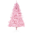 5ft pink artificial Christmas tree with full hinged branches on a steel base