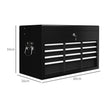 6-Drawer Lockable Steel Tool Chest with Carry Handle – Black – image 3 of 9