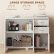 HOMCOM Sideboard, Modern Storage Cabinet with 2 Drawers, 3 Doors and Adjustable Shelves, High Gloss White – view 4