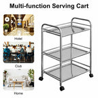 3-Tier Rolling Utility Cart for Kitchen, office & Salon