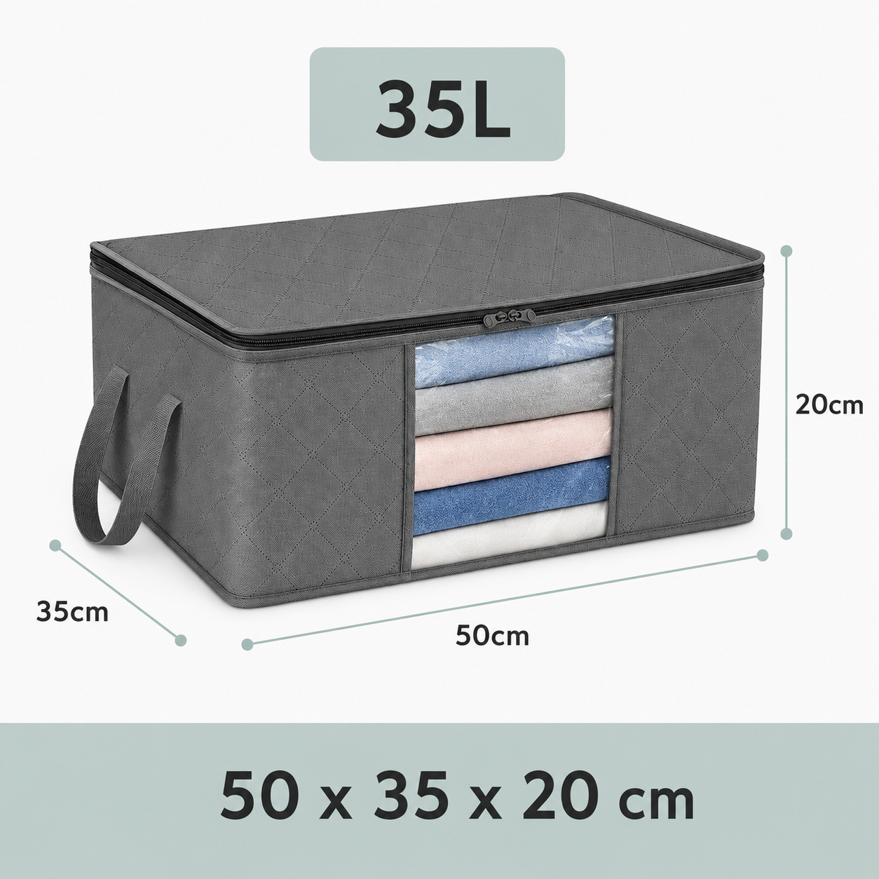 Large Capacity Clothing Storage Bags with Transparent Window
