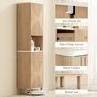 Tall slim bathroom cabinet with drawer – image 7