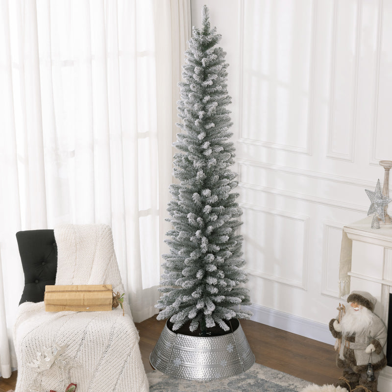 7ft snowy pencil Christmas tree – image 10