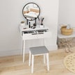 60 cm round mirror dressing table set – image 6