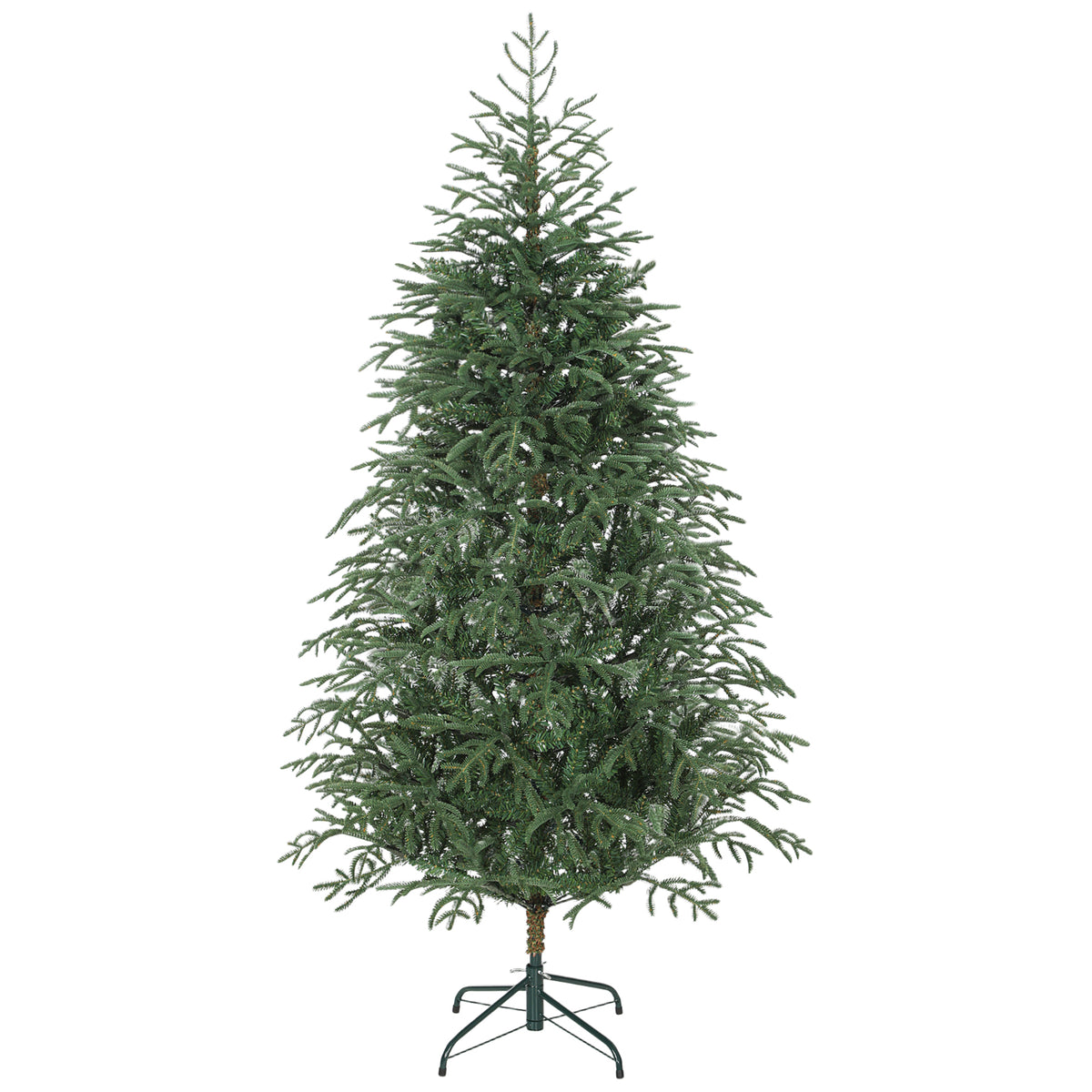 6ft dense full spruce artificial Christmas tree with moulded tips on a foldable stand