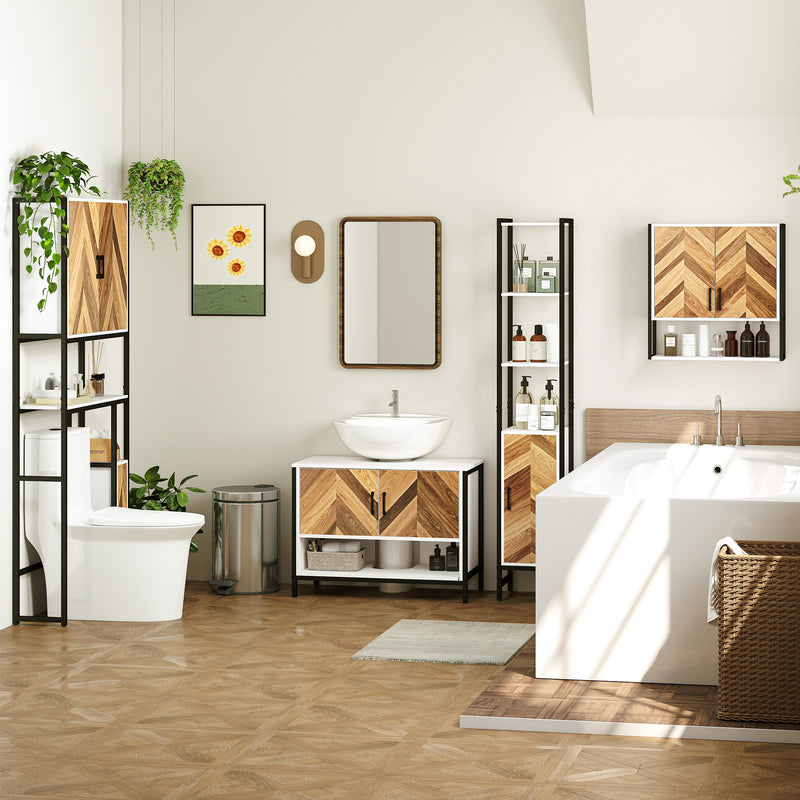80 cm herringbone under sink cabinet – image 8