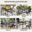 6-seater slatted steel table – image 6