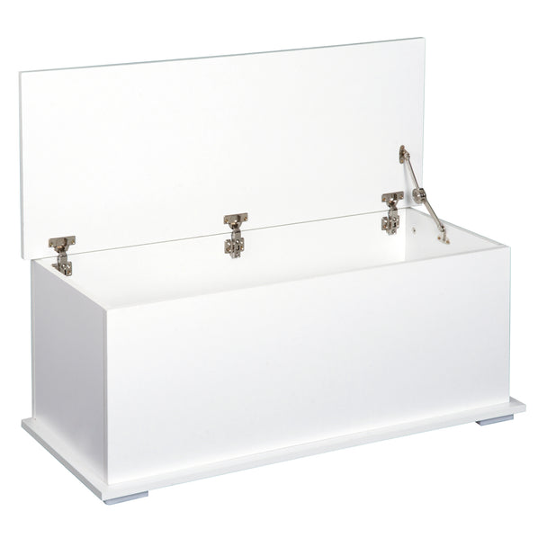 White 113 litre storage chest with flip-top lid, 100 cm wide