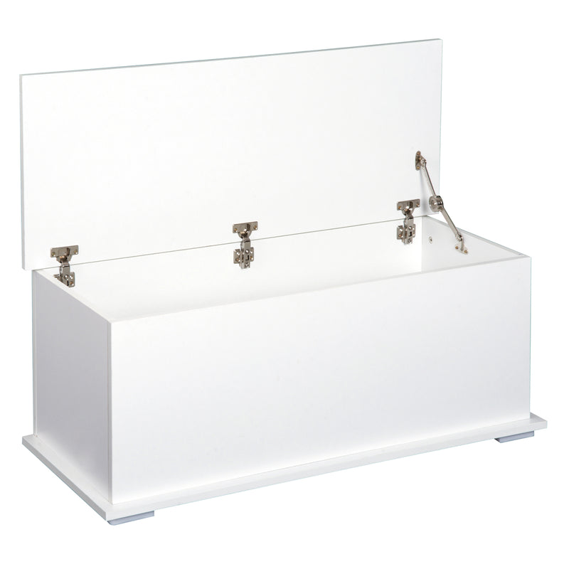 White 113 litre storage chest with flip-top lid, 100 cm wide