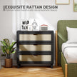 Rattan 3-drawer chest – image 4