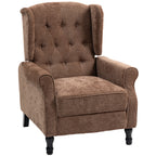 150Â° Reclining Vintage Armchair, with footrest - Brown