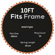 Orange 10ft round trampoline replacement mat with 54 V-rings and spring pull tool