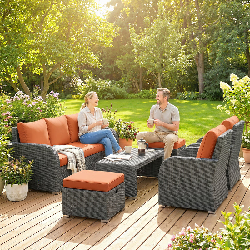 6-piece rattan sofa set – image 8