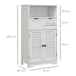 White bathroom storage unit with drawers – image 3