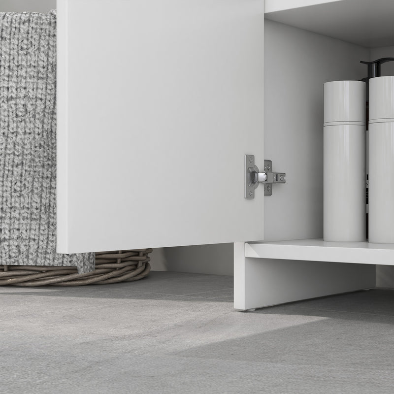 White textured under sink cabinet – image 7