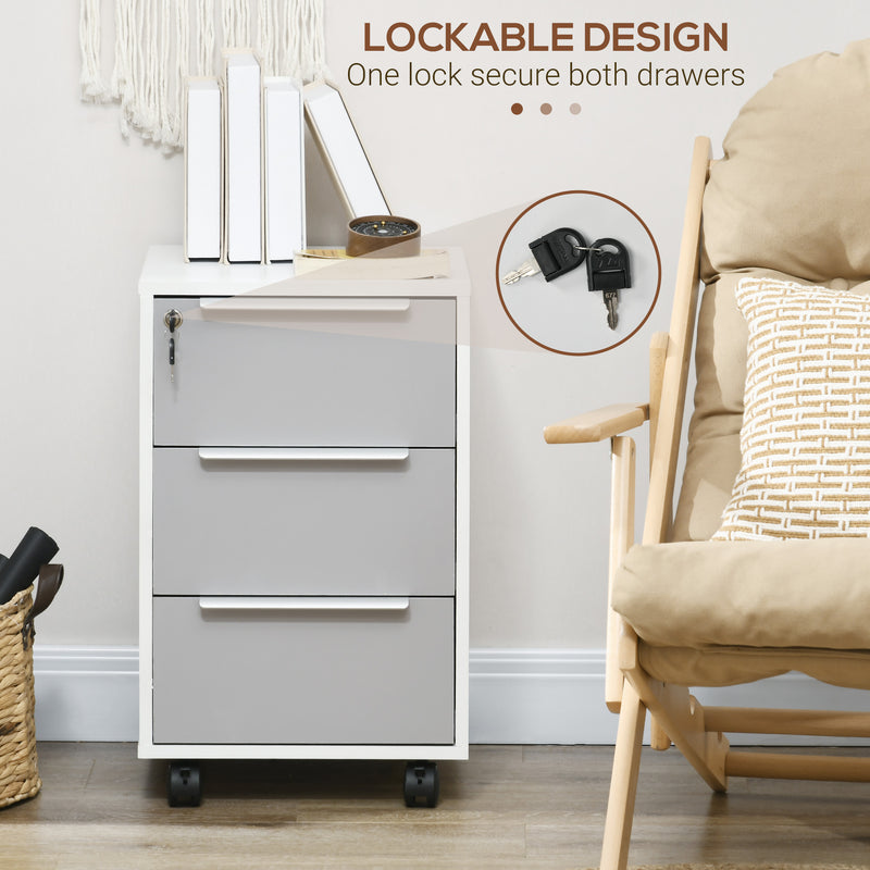 3-drawer lockable filing cabinet – image 8