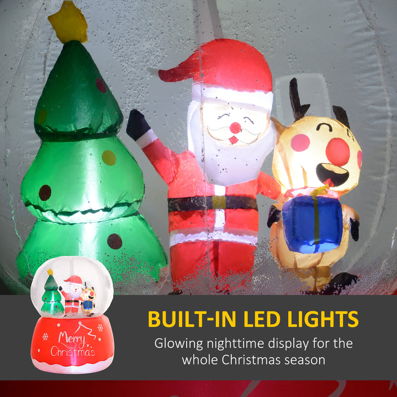 LED lighting on the 5.5ft inflatable Christmas snow globe
