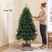 5ft Christmas tree with fir wood base – image 3