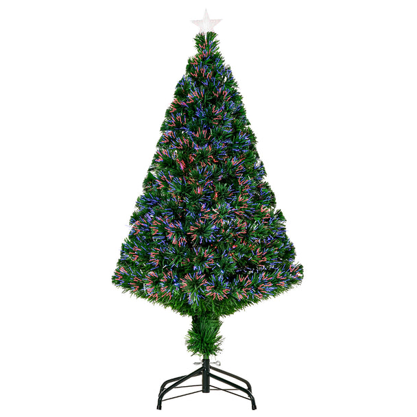 4ft green pre-lit fibre optic Christmas tree with a glowing star topper