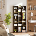 21-Compartment Bookshelf - Brown